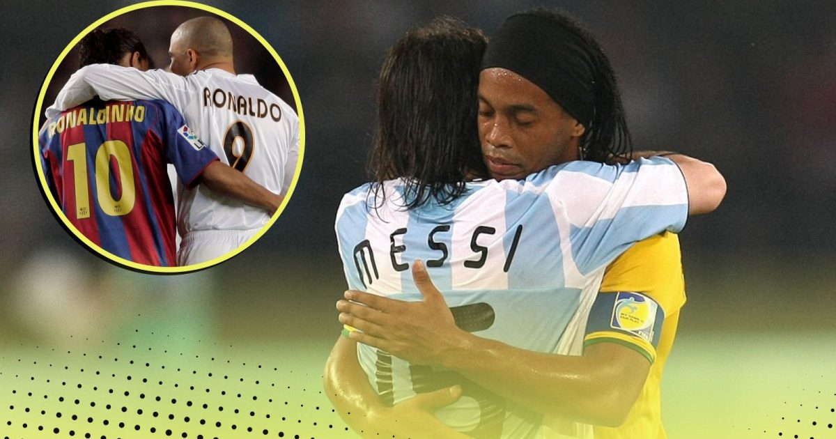 Ronaldinho Lionel Messi GOAT debate featuring Ronaldo Nazario