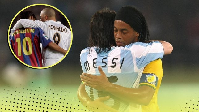 The three players Ronaldinho considers level with Messi in the GOAT debate