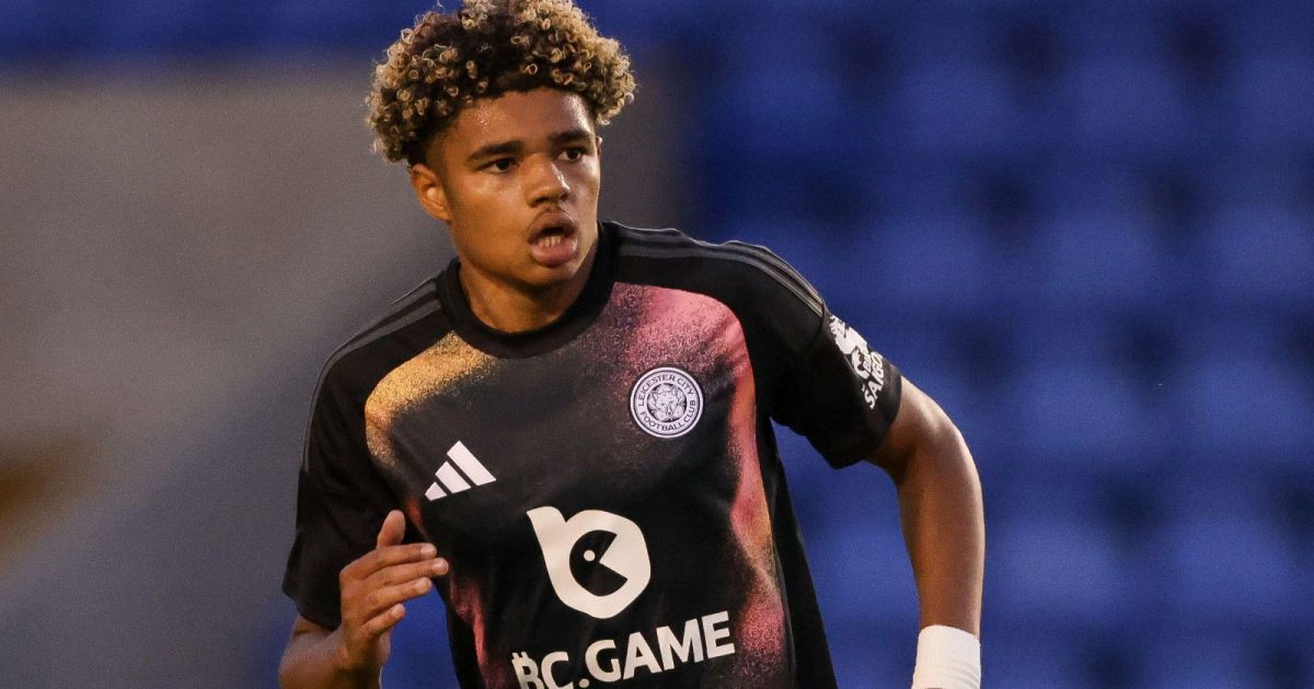 Leicester City's Michael Golding during the pre-season friendly match at the Croud Meadow stadium, Shrewsbury. Picture date: Tuesday July 23, 2024.