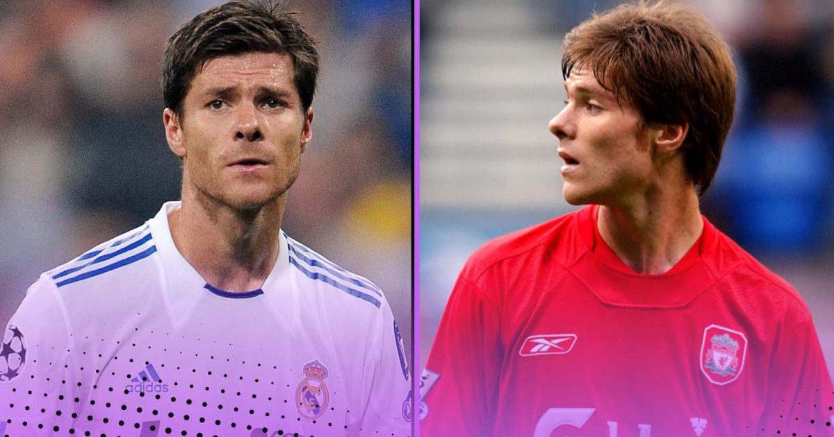 Xabi Alonso in action for Real Madrid and Liverpool