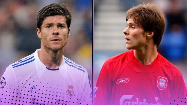 Xabi Alonso in action for Real Madrid and Liverpool