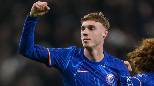 London, UK. 08th Dec, 2024. Tottenham Hotspur v Chelsea - Premier League - Tottenham Hotspur Stadium Cole Palmer celebrates his second penalty.