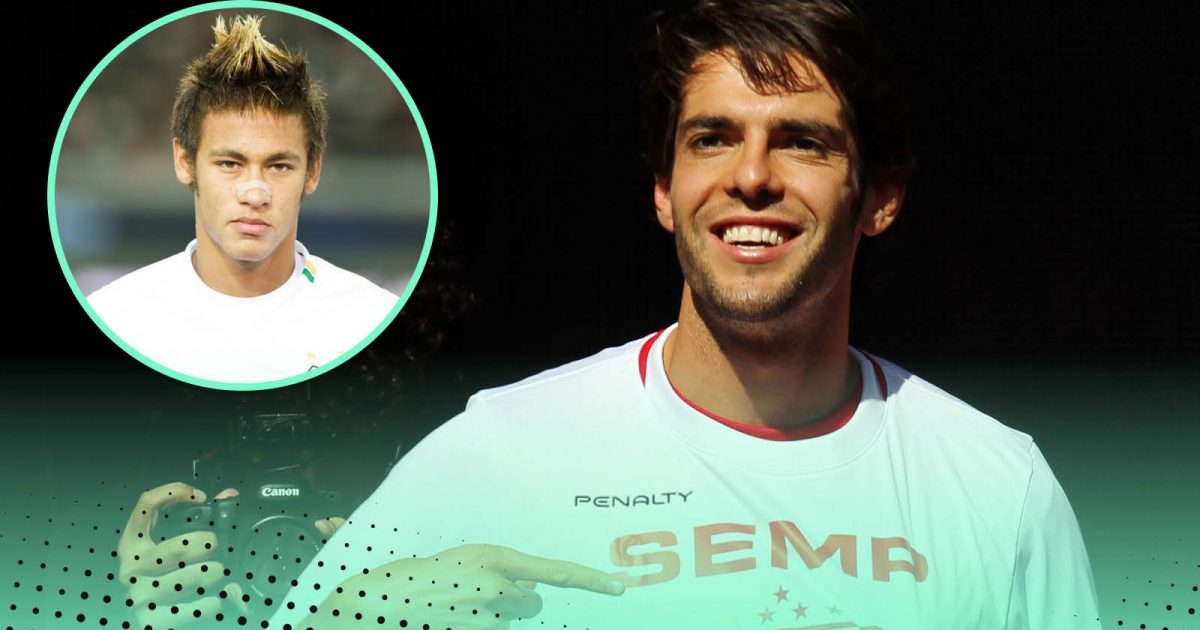 Neymar of Santos and Kaka of Sao Paulo