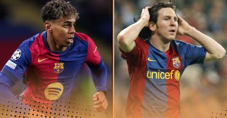 How long it took Lamine Yamal to score 20 career goals compared to Lionel Messi