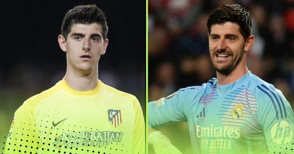 Thibaut Courtois Atletico Madrid (Left) and Real Madrid (right). One of eight players to have represented both since the year 2000
