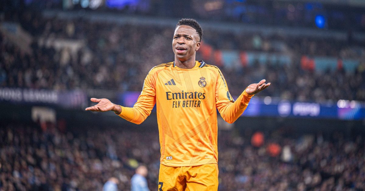 Vini put on a football clinic at the Etihad.
