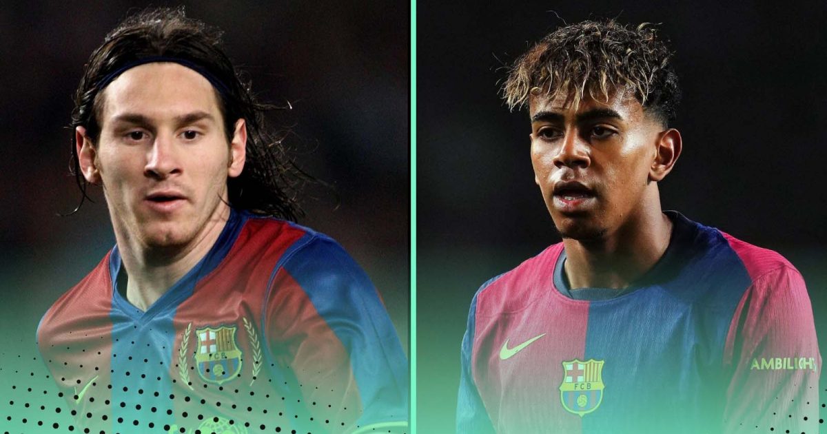 Lionel Messi (2007) and Lamine Yamal (2025)
