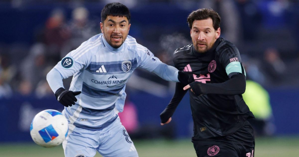 Messi braved freezing conditions in Kansas City last night.