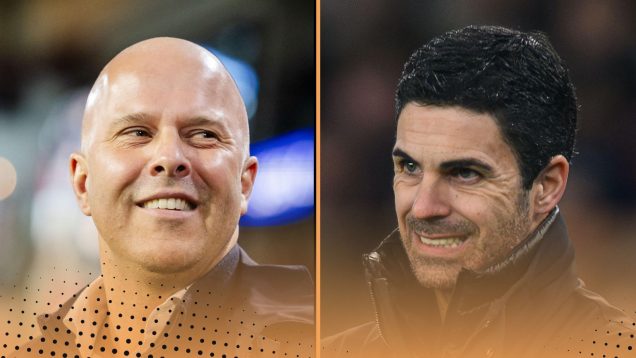 Arne Slot Mikel Arteta Arsenal Liverpool Champions League fixtures Premier League title race run-in