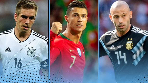 Cristiano Ronaldo, Philipp Lahm, Javier Mascherano