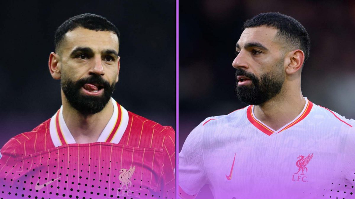 Liverpool's Mo Salah in the home and away kit