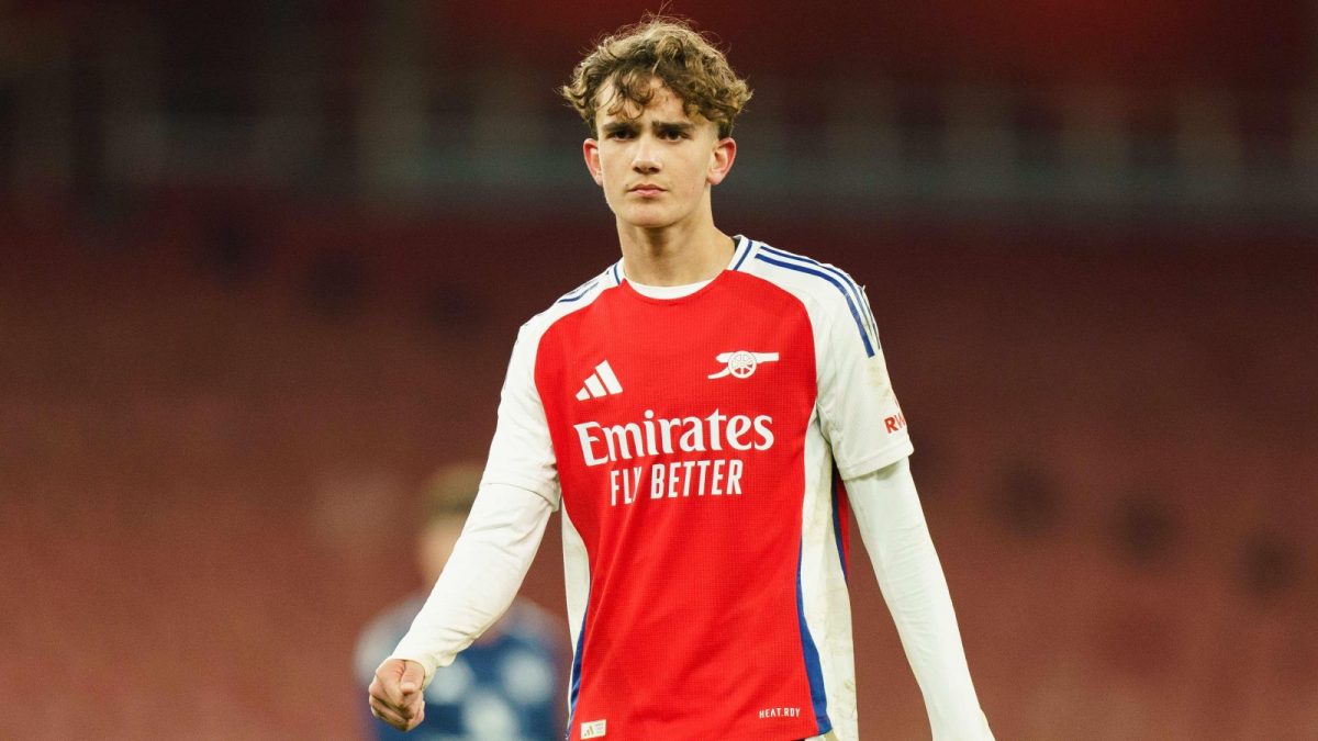 London, UK. 28th Feb, 2025. Max Dowman of Arsenal during the Arsenal FC Under-18s v Manchester United FC Under-18s FA Youth Cup Quarter-Final match at the Emirates Stadium, London, England, United Kingdom on 28 February 2025