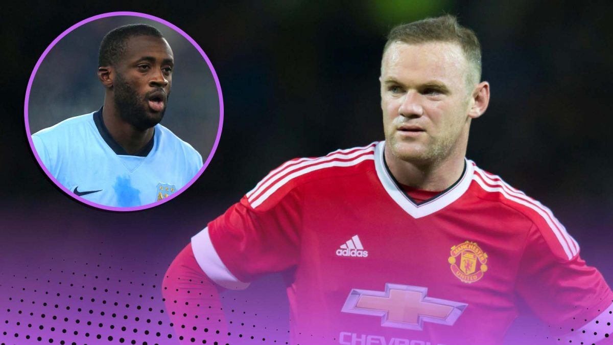 Yaya Toure and Wayne Rooney