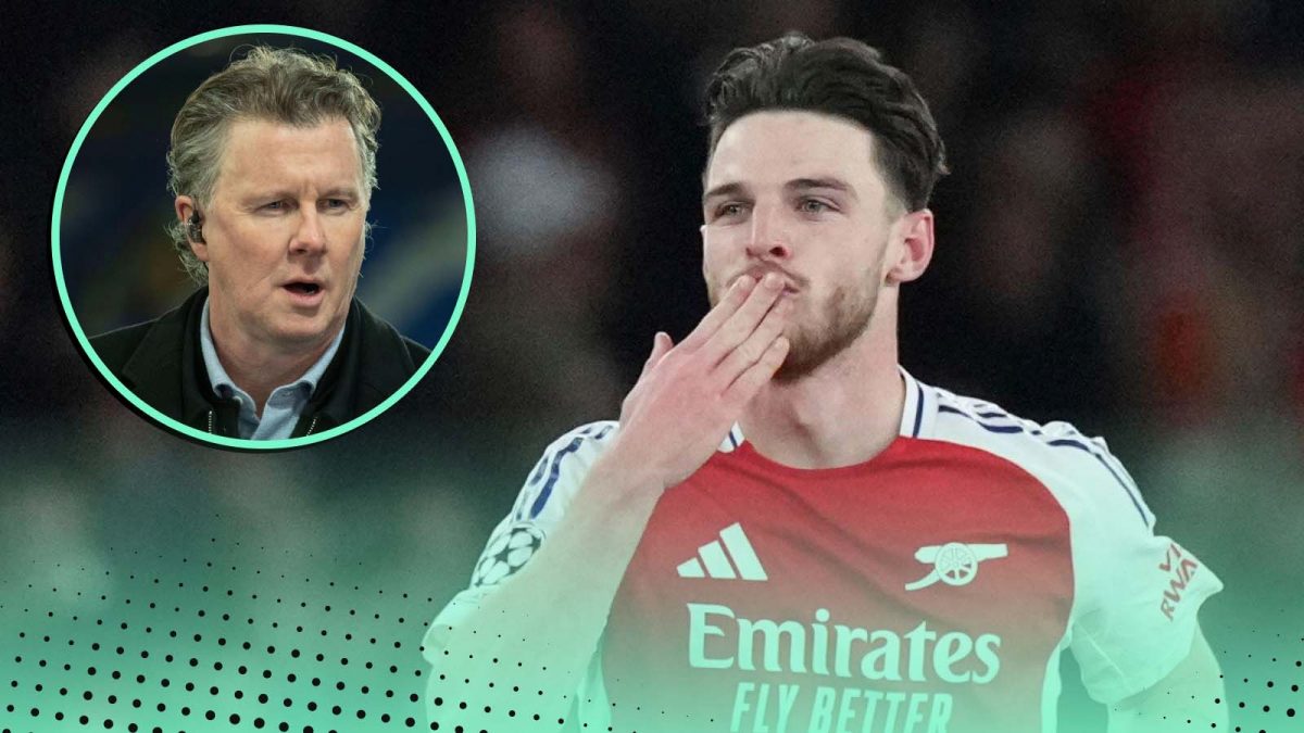 Arsenal's Declan Rice and Steve McManaman