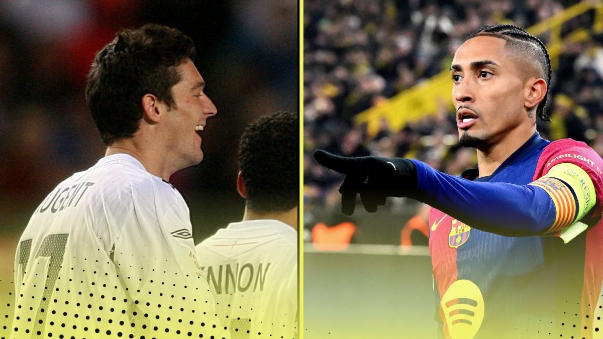 Football quiz featuring David Nugent (left) and Raphinha (right)