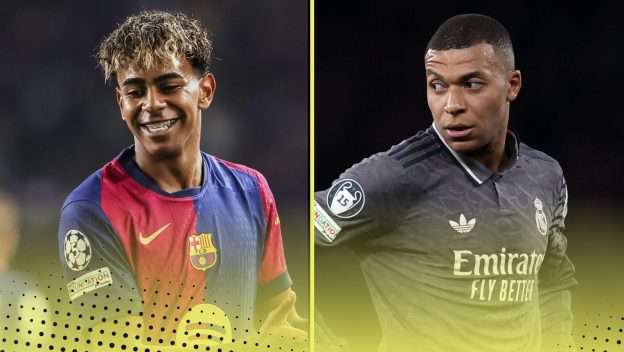 Barcelona's Lamine Yamal and Real Madrid's Kylian Mbappe feature in the players with a billion Euro release clause