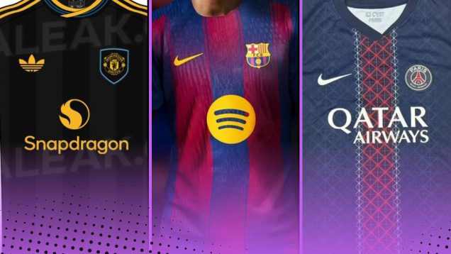2025-26 kit leaks featuring Manchester United, Barcelona and PSG