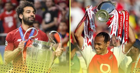 Comparing Mohamed Salah’s trophy haul at Liverpool to Thierry Henry’s at Arsenal