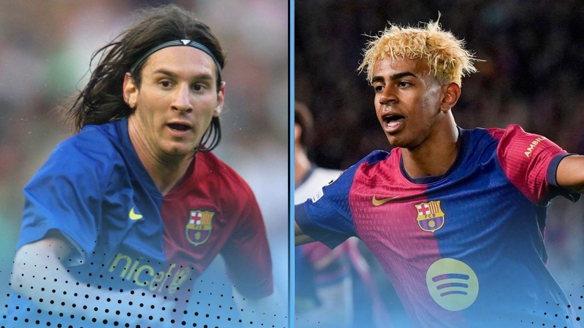 Lionel Messi and Lamine Yamal