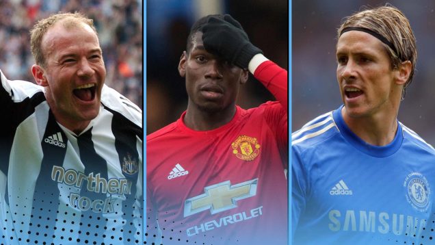 Alan Shearer, Fernando Torres, Paul Pogba
