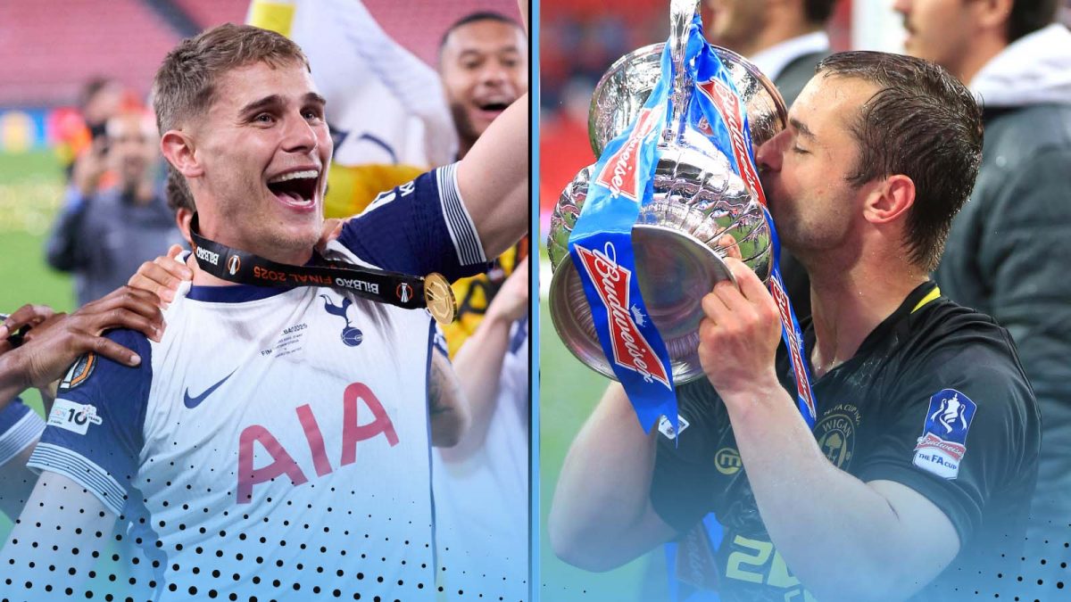 Tottenham winning Europa League and Wigan winning FA Cup