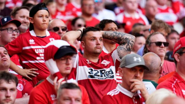 Middlesbrough fans react to losing the 2026 play-off final.
