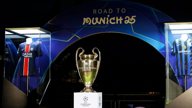 Munich will stage this Champions League final between PSG and Inter Milan.