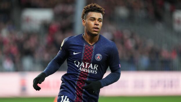 Desire DOUE (psg) during the Ligue 1 McDonald's match between Brest and Paris at Stade Francis Le Ble on October 25, 2025 in Brest, France.