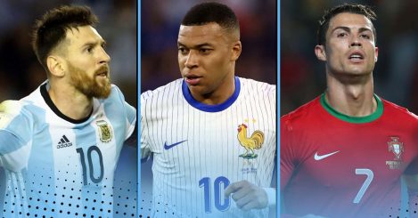 Comparing how long it took Mbappe to score 50 international goals with Messi and Ronaldo