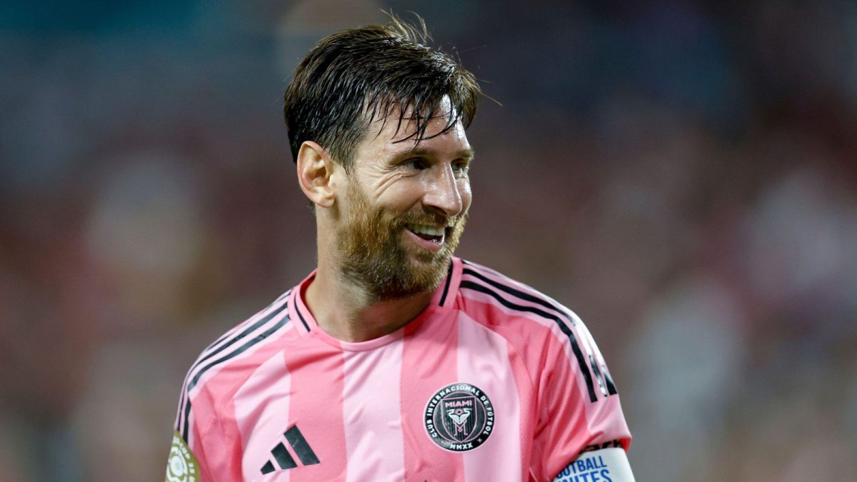 MIAMI GARDENS, FL - JUNE 14: Lionel Messi (10) of Inter Miami CF looks on during the FIFA Club World Cup Group A game between Al Ahly FC v Inter Miami CF at the Hard Rock Stadium on June 14, 2025 in Miami Gardens, Florida.