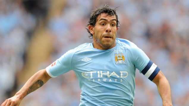 Carlos Tevez in action for Manchester City