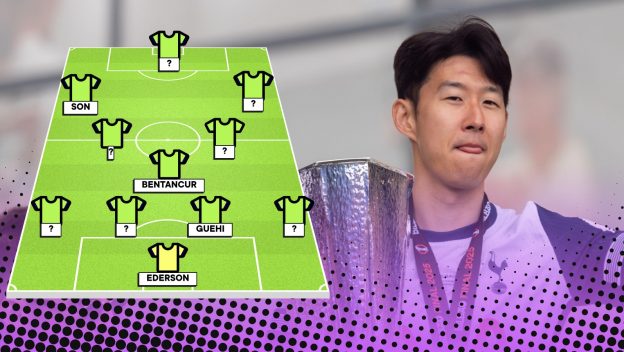 Son Heung-min with the Europa League