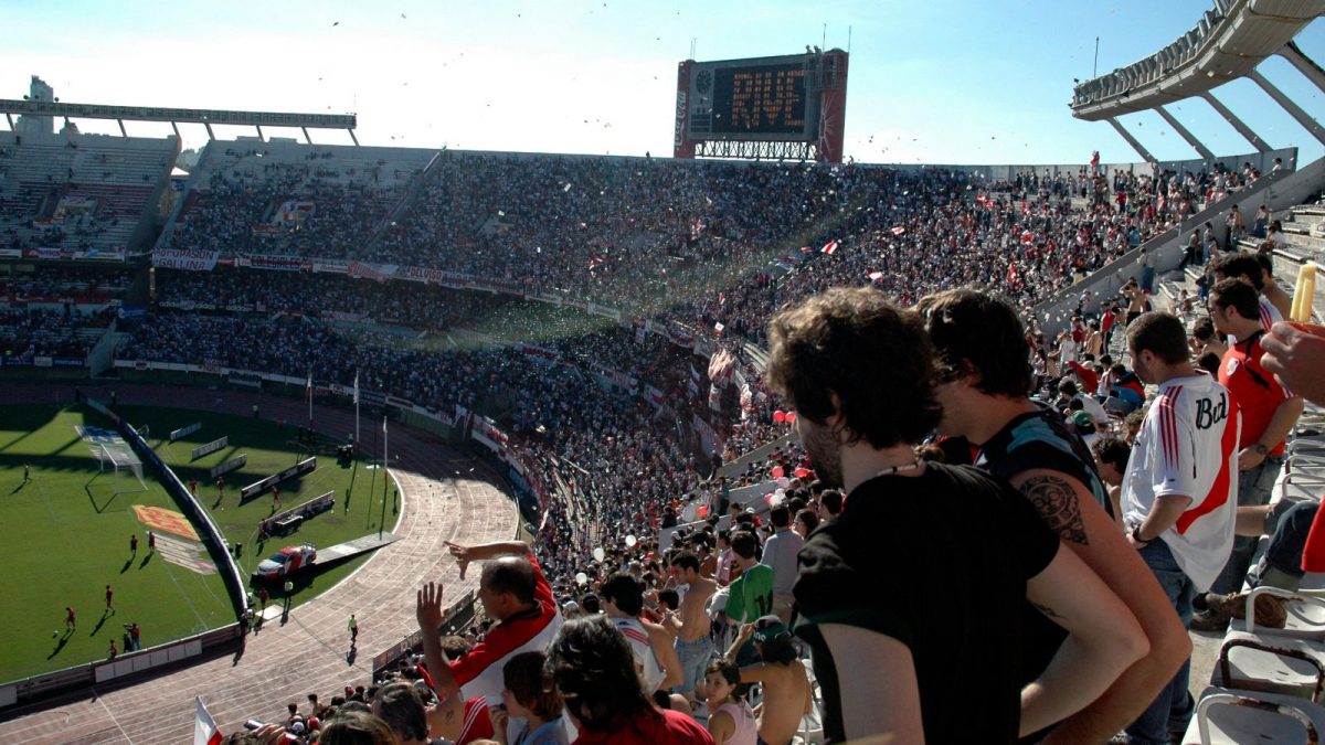River Plate fans at the Estadio Monumental