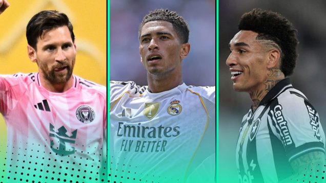 Club World Cup 2025 Power Rankings featuring Lionel Messi, Jude Bellingham, Inter Miami, Real Madrid, Botafogo