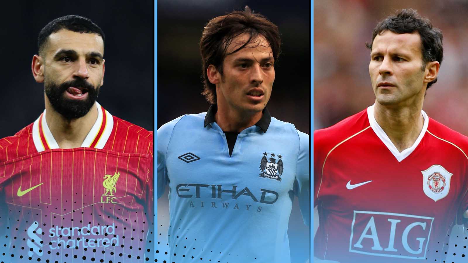 Mo Salah, David Silva and Ryan Giggs