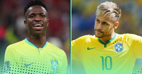 Comparing Vinicius Junior’s Brazil stats with Neymar’s at the age of 25