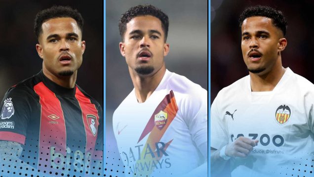 Justin Kluivert while playing for Bournemouth, Roma and Valencia