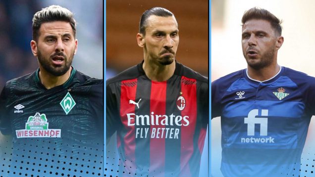 Claudio Pizarro, Zlatan Ibrahimovic and Joaquin