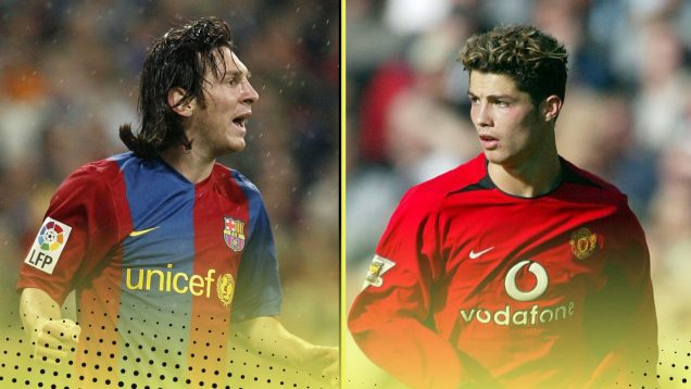 Lionel Messi and Cristiano Ronaldo teenager stats goals assists compared