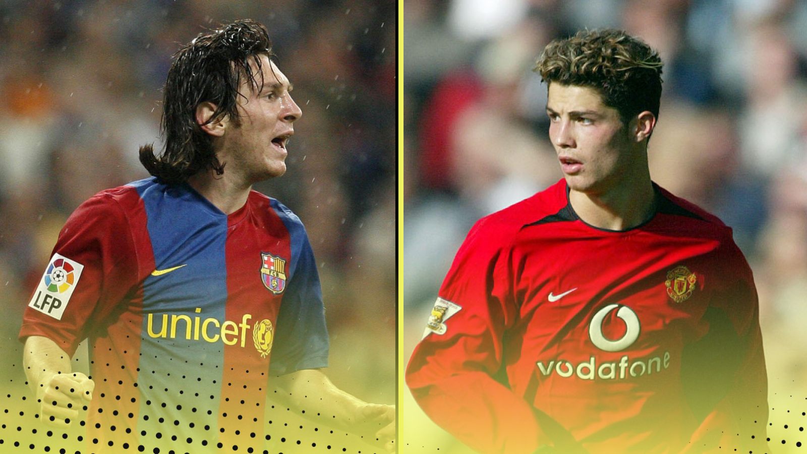 Lionel Messi and Cristiano Ronaldo teenager stats goals assists compared