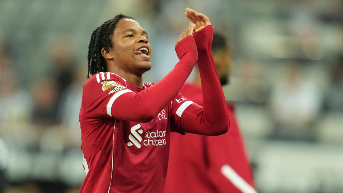 Rio Ngumoha scored on his Reds debut in August 2025.