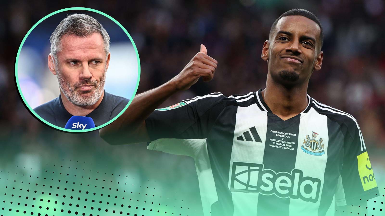 Alexander Isak and Jamie Carragher