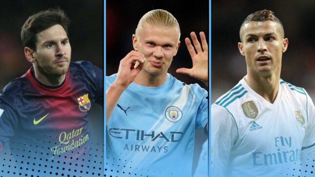 Fastest players to 50 Champions League goals: Haaland beats Messi, Ronaldo…