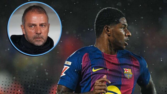 Hansi Flick and Marcus Rashford