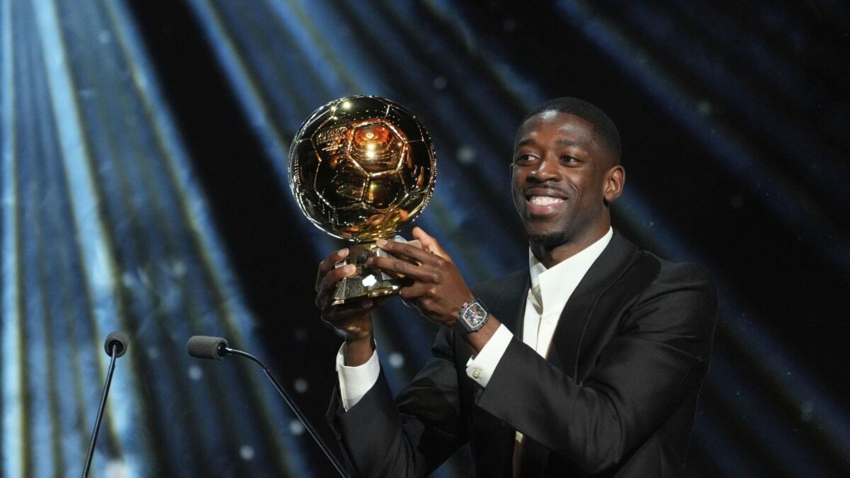 Ousmane Dembele was on the podium in 2025.