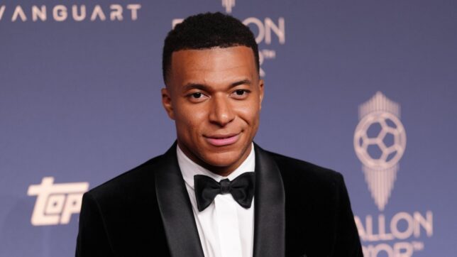Real Madrid's Kylian Mbappe arriving on the red carpet ahead of the 70th annual Ballon d'Or ceremony at the London Palladium Theatre. Picture date: Monday October 26, 2026.