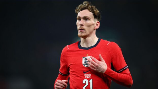 The latest debutant for the Three Lions, pictured in March 2026.