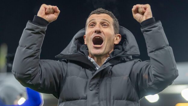 Watford Manager, Javi Gracia, celebrate after the Sky Bet Championship match between Norwich City and Watford at Carrow Road, Norwich on Monday 29th December 2025.