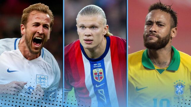 Harry Kane, Erling Haaland, Neymar