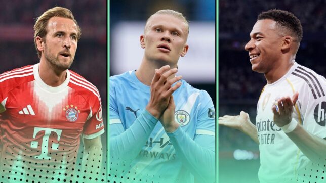 Harry Kane Erling Haaland Kylian Mbappe Ballon d'Or race stats compared